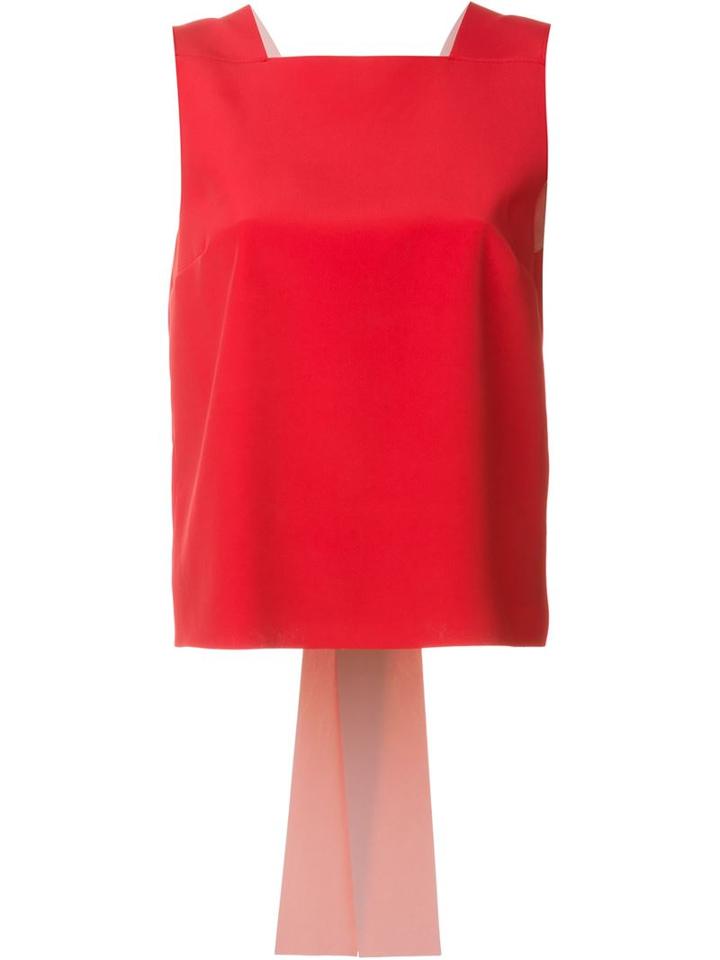Msgm Cross Back Straight Fit Tank Top