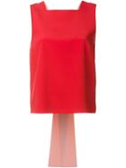 Msgm Cross Back Straight Fit Tank Top