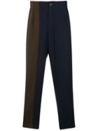 Uma Wang Patchwork-effect Tapered Trousers - Blue