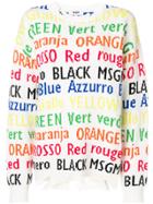 Msgm Colour Name Oversized Sweater - Multicolour