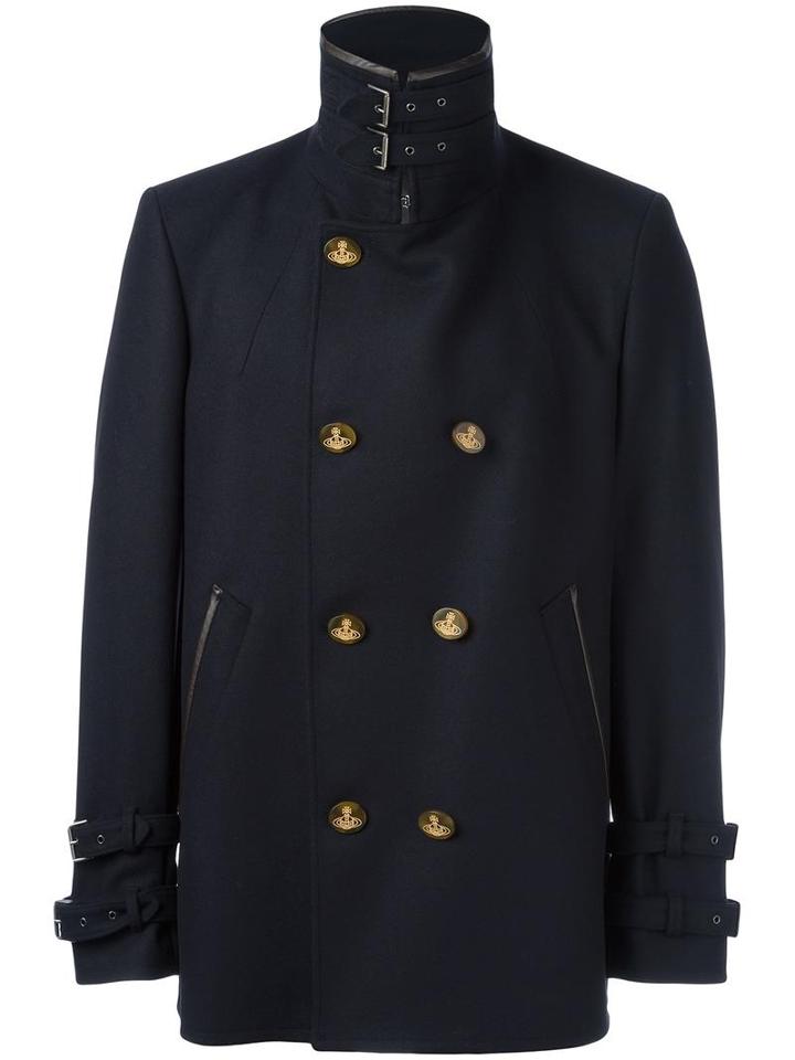 Vivienne Westwood Double Breasted Jacket, Men's, Size: 50, Blue, Polyamide/acetate/viscose/virgin Wool
