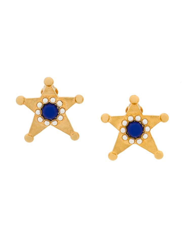 Moschino Vintage Star Earrings - Metallic
