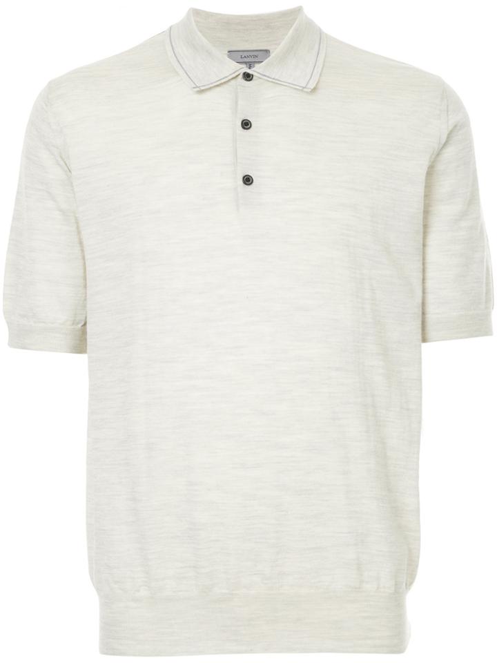 Lanvin Casual Knitted Polo Shirt - Grey