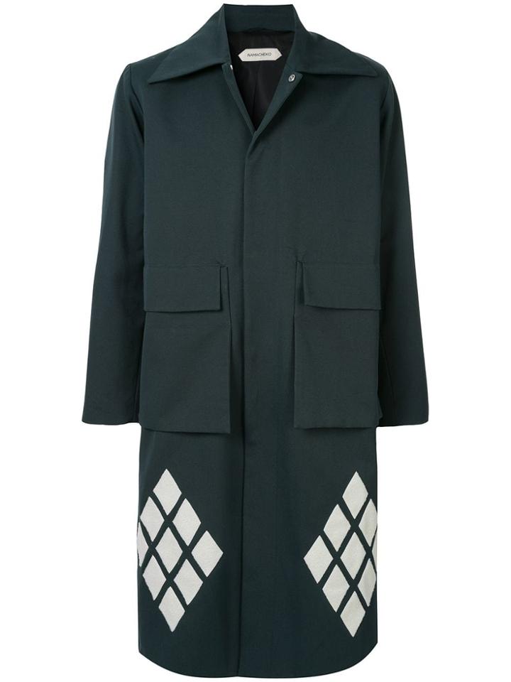 Namacheko Geometric Pattern Coat - Green