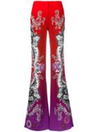 Roberto Cavalli - Printed Straight-leg Trousers - Women - Polyester/spandex/elastane/viscose - 42, Red, Polyester/spandex/elastane/viscose