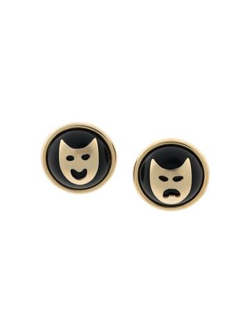 Moschino Pre-owned 1980s Mask Earrings - Black