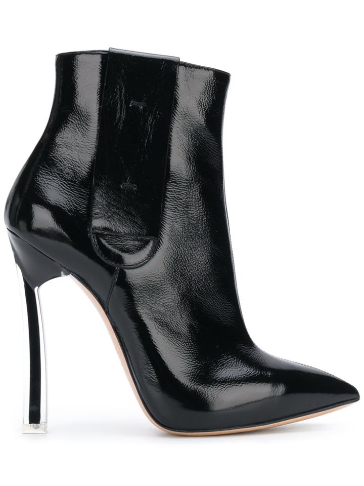 Casadei Pointed Ankle Boots - Black