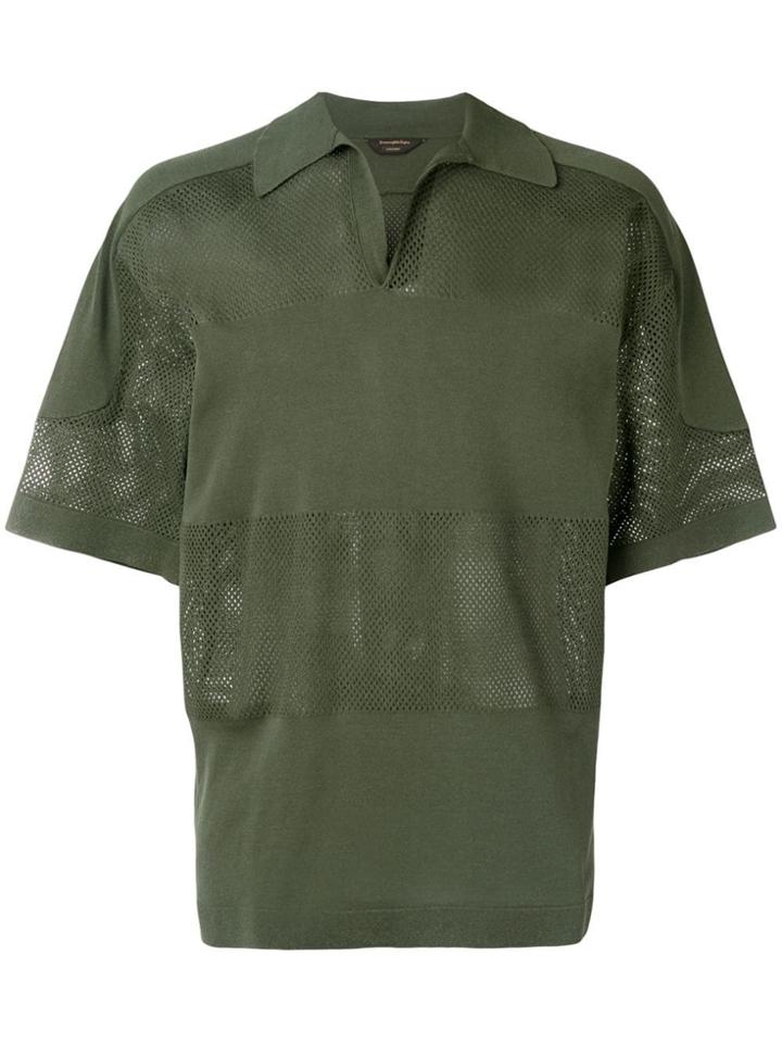 Ermenegildo Zegna Xxx Mesh-panelled Top - Green