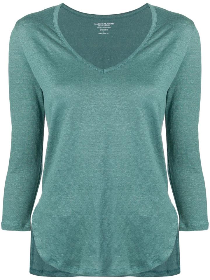 Majestic Filatures 3/4 Sleeve T-shirt - Green
