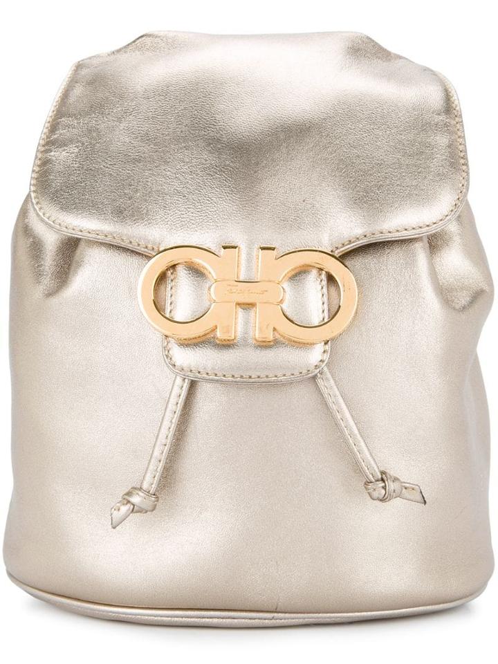 Salvatore Ferragamo Pre-owned Gancini Backpack - Metallic