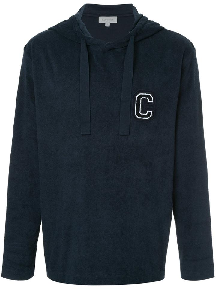 Ck Calvin Klein C Badge Hoodie - Blue