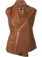 Rick Owens Leather Wrap Top