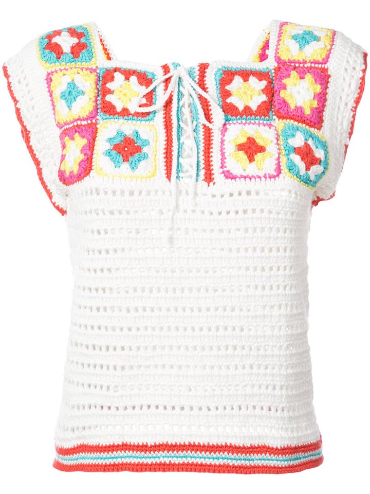 Ines De La Fressange - Crochet Top - Women - Cotton - S, White, Cotton