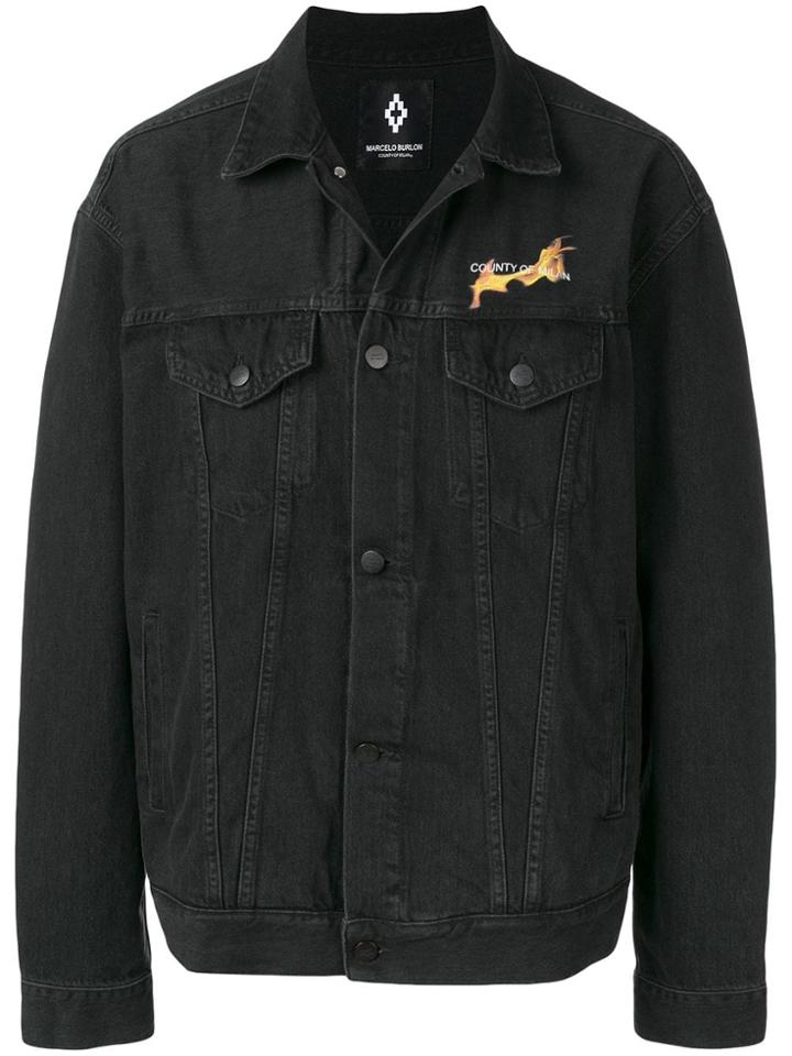 Marcelo Burlon County Of Milan Nba Edition Fireball Denim Jacket -