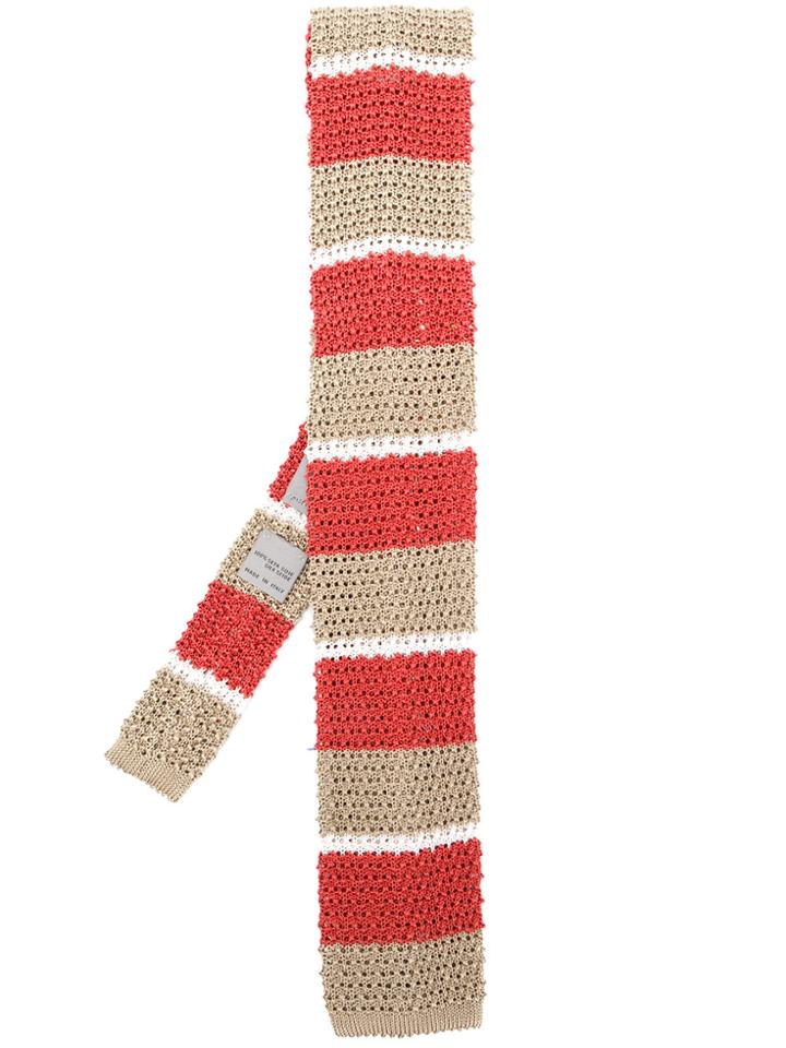 Canali Fine Knit Tie - Red