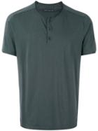 Transit - Buttoned Round Neck T-shirt - Men - Cotton/linen/flax - M, Grey, Cotton/linen/flax