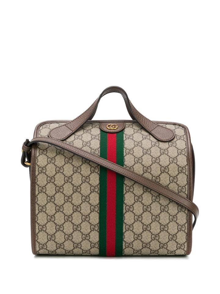 Gucci Ophidia Mini Duffle Bag Tote - Neutrals