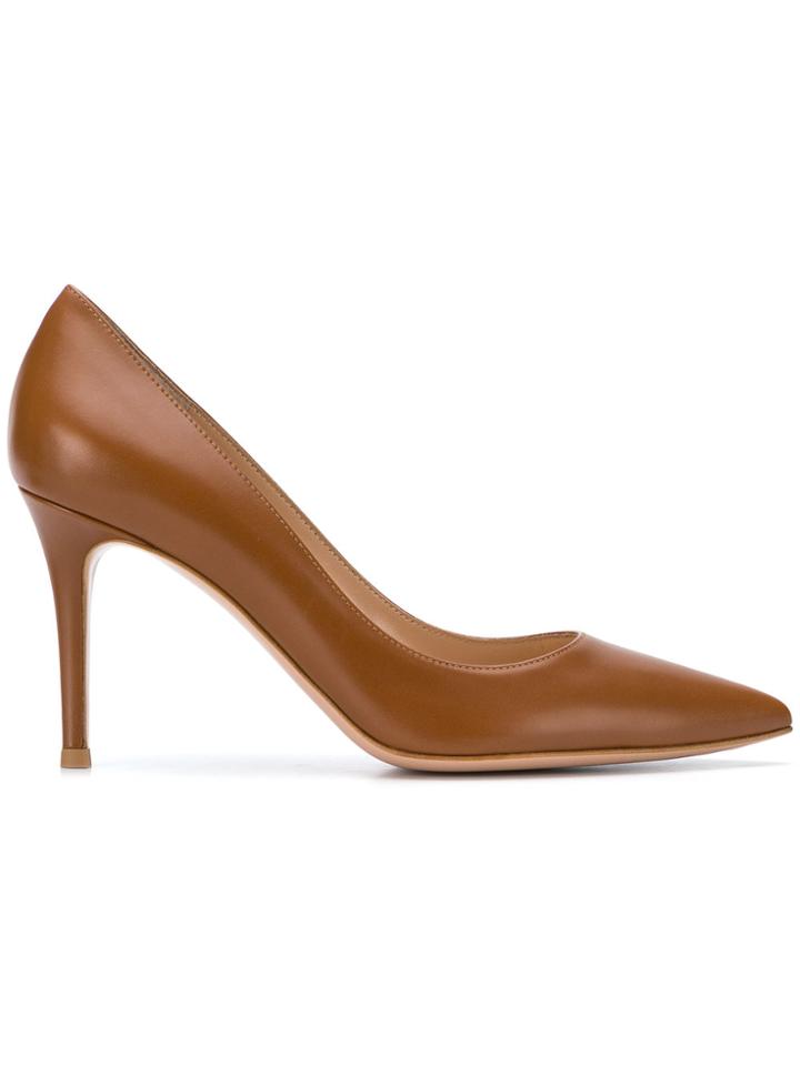 Gianvito Rossi Classic Pointed Pumps - Brown