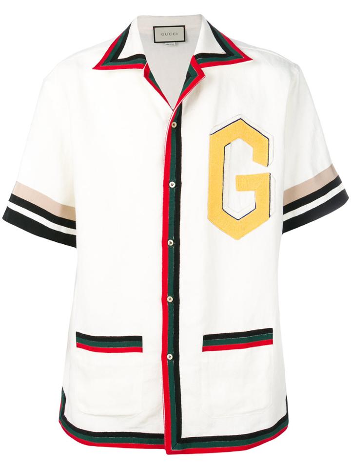 Gucci Short-sleeve Bowling Shirt - White