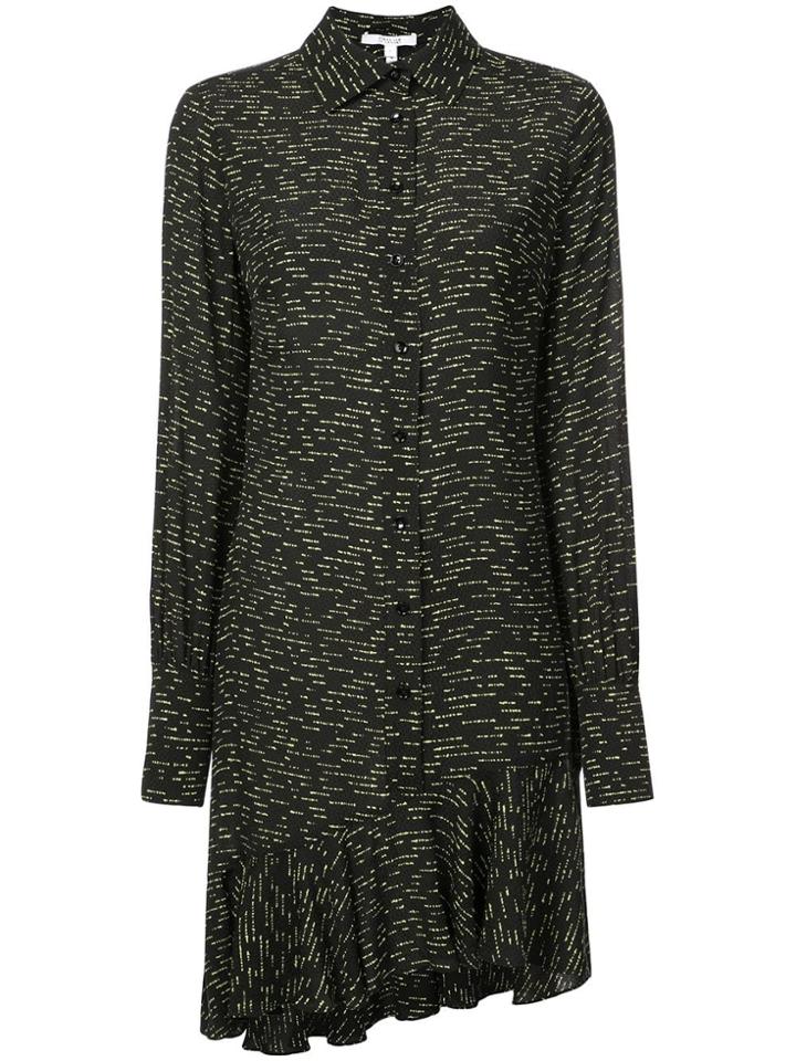 Derek Lam 10 Crosby Long Sleeve Shirtdress With Asymmetrical Hem -