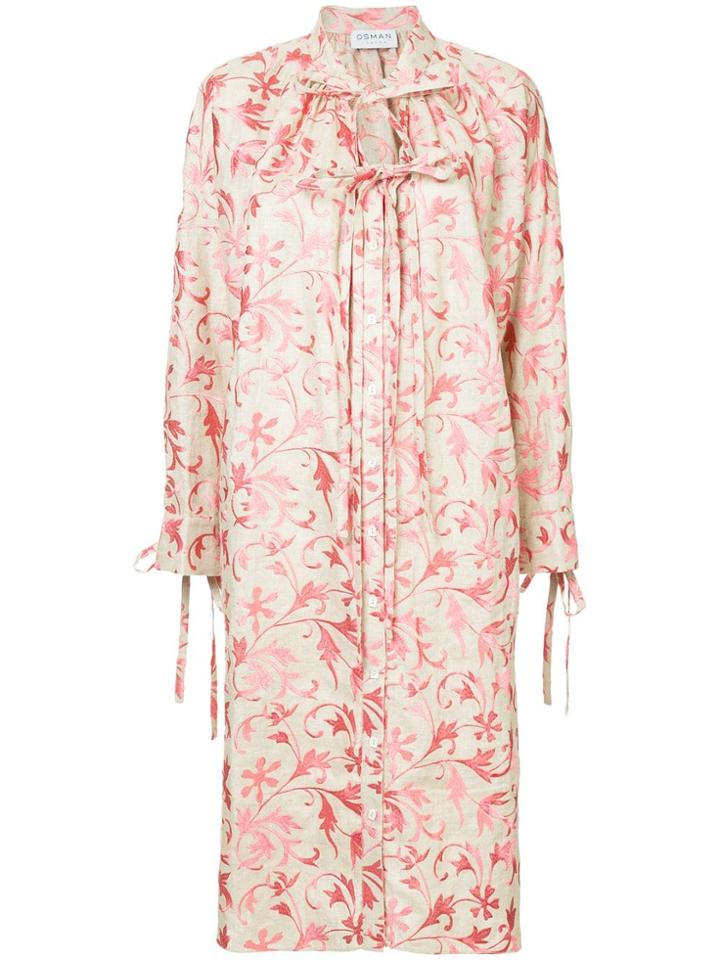 Osman Printed Shirt Dress - Nude & Neutrals