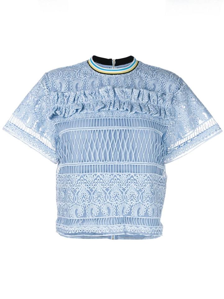 House Of Holland Heart Lace T-shirt - Blue
