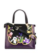 Tosca Blu Iris Floral Tote - Purple