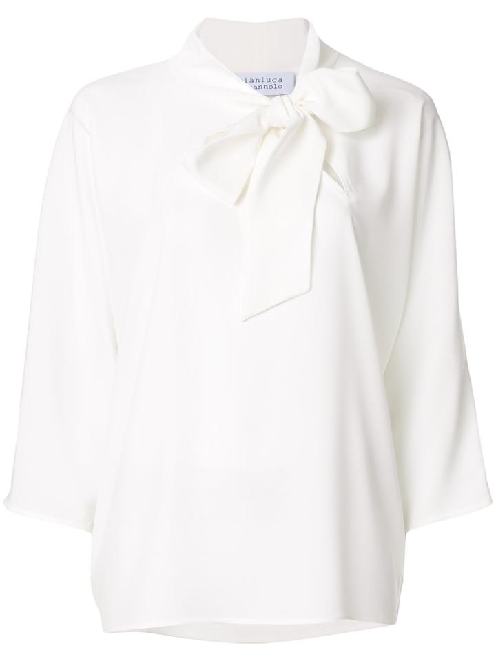 Gianluca Capannolo Tie Neck Blouse - White