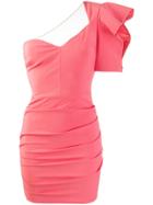 Elisabetta Franchi One Shoulder Mini Dress - Pink