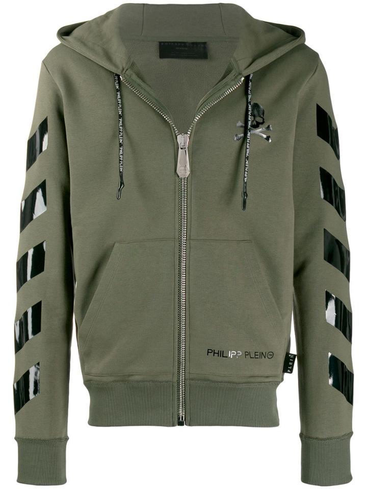 Philipp Plein Statement Zip-up Hoodie - Green