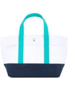 Cabas Colour Block Small Tote Bag - Blue