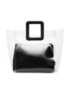 Staud Clear And Black Shirley Pvc And Leather Tote