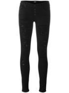 Hudson Destroyed Detailing Skinny Trousers, Women's, Size: 30, Black, Cotton/polyester/spandex/elastane