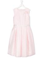 Miss Grant Kids Teen Striped Pattern Party Dress - Pink & Purple