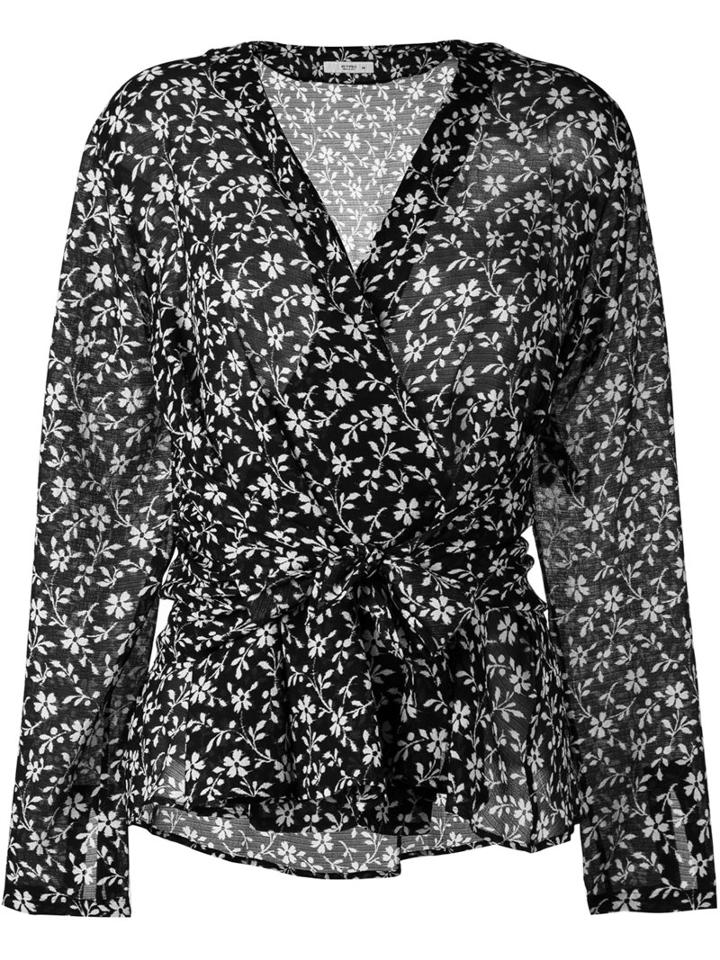 Etro - Floral Print Blouse - Women - Silk - 46, Black, Silk