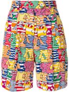 Jc De Castelbajac Vintage T-shirts Print Shorts - Multicolour