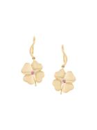 Aurelie Bidermann 'clover' Sapphire Earrings, Women's, Metallic