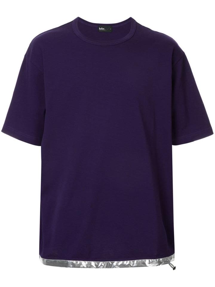Kolor Contrast-hem T-shirt - Purple