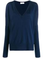 Zanone Long-sleeve Flared Swearter - Blue