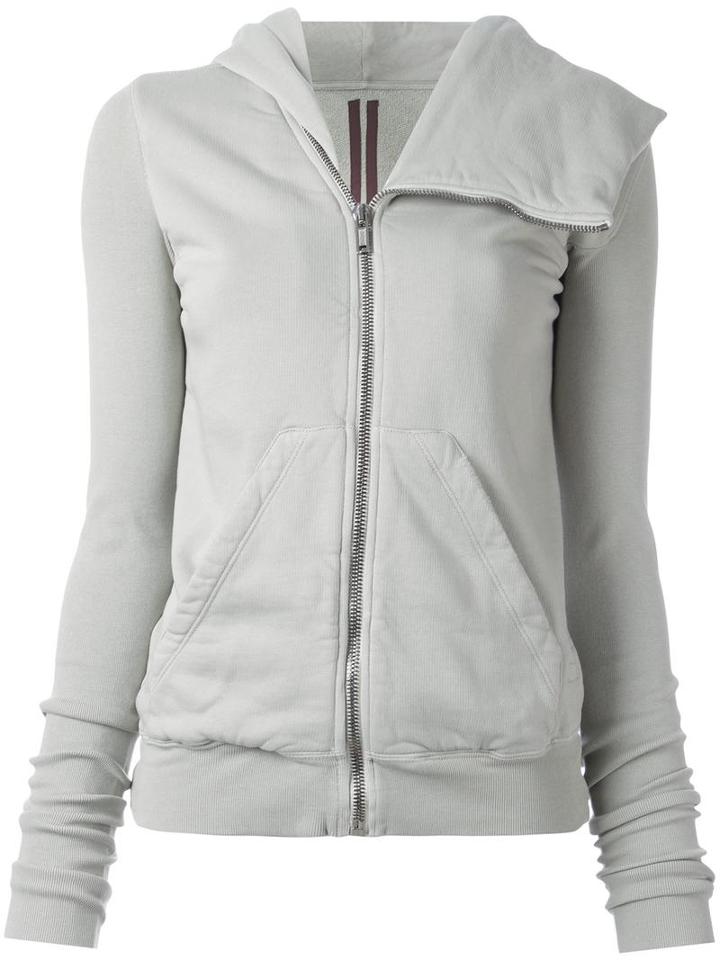 Rick Owens Drkshdw Draped Hoodie, Women's, Size: Medium, Grey, Cotton