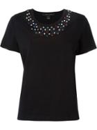 Marc Jacobs Embellished T-shirt, Women's, Size: Large, Black, Cotton