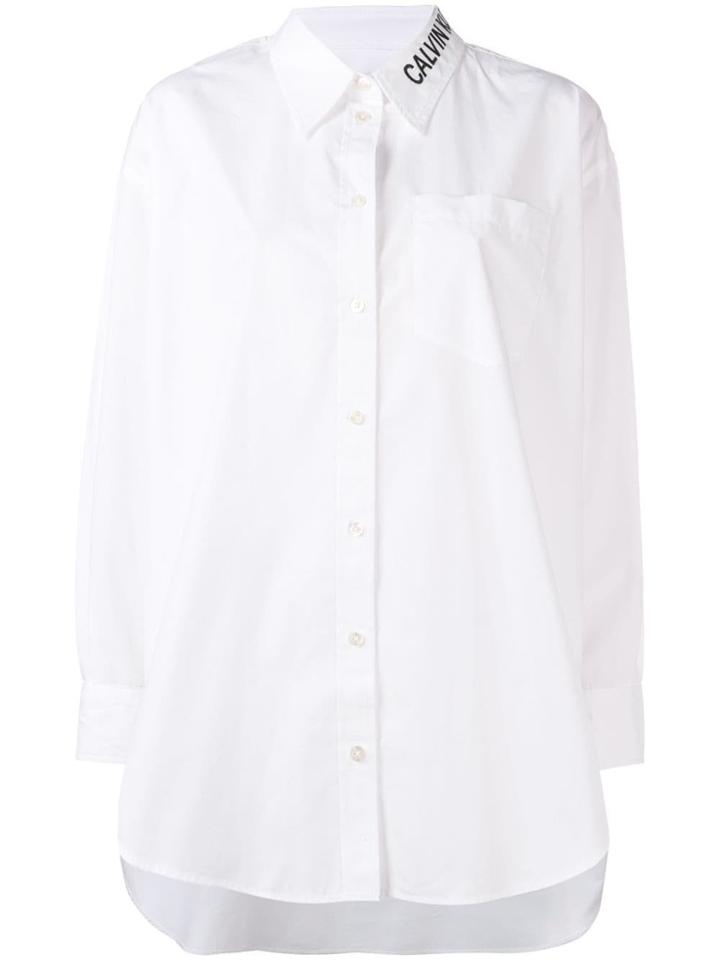 Ck Jeans Oversized Poplin Shirt - White