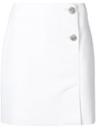 Msgm Decorative Button Wrap-around Skirt - White
