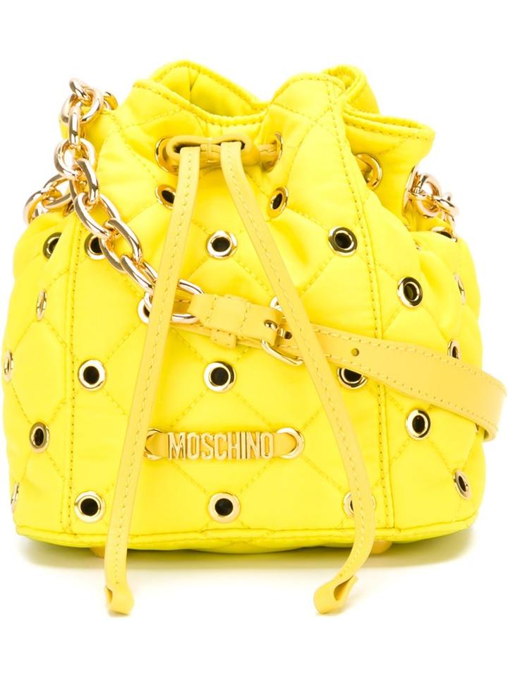 Moschino Quilted Bucket Crossbody Bag
