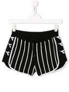 Diadora Junior Black Striped Shorts