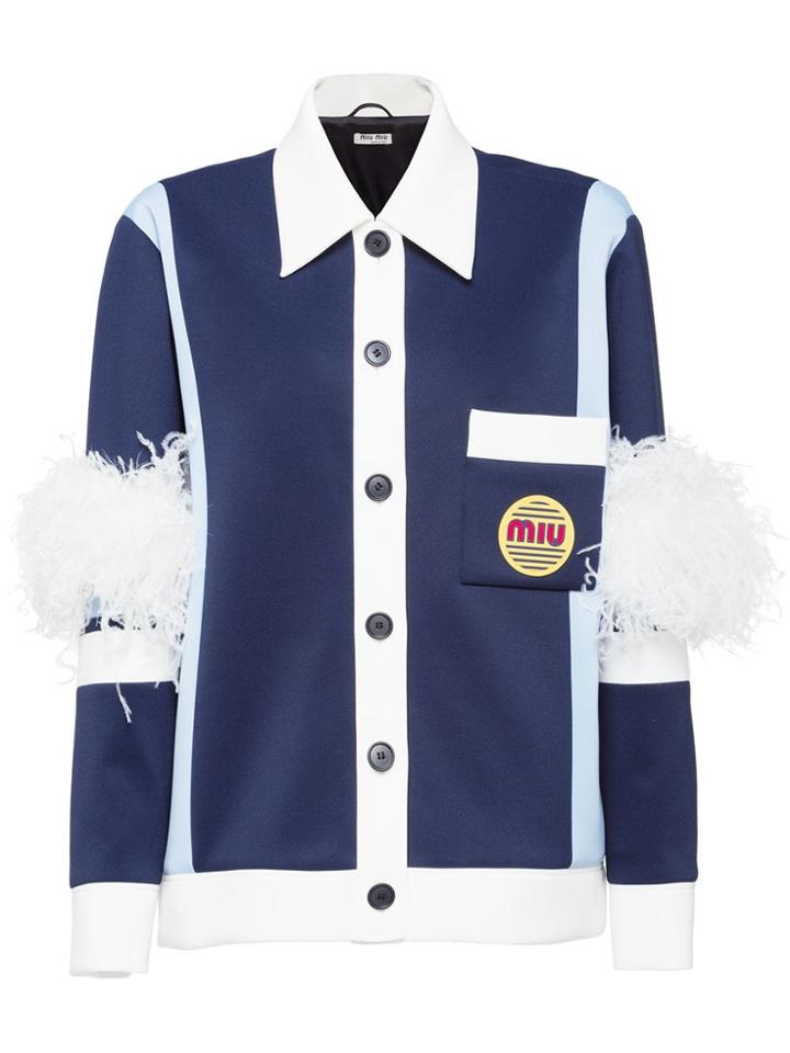 Miu Miu Tech Fabric Jacket - Blue