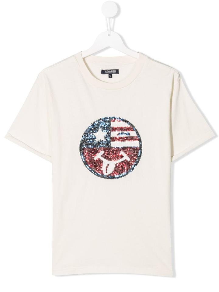 Woolrich Kids Teen American Smiley T-shirt - White