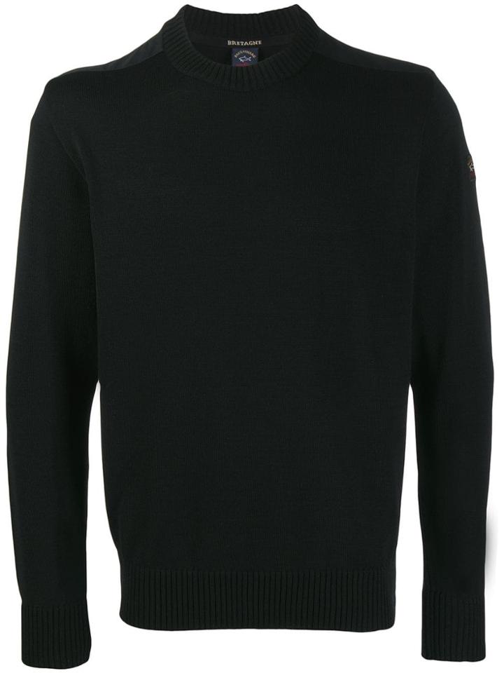 Paul & Shark Logo Embroidered Sweatshirt - Black