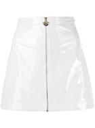 Chiara Ferragni Vinyl Zip Skirt - White