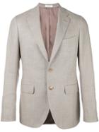 Boglioli Flap Pockets Blazer, Men's, Size: 54, Brown, Linen/flax/wool/acetate/cupro